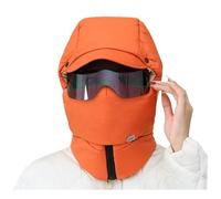 Générique Agriculturi Waterproof Fleece-Lined Hood, Right Over Helmet Balaclava Hoodie, W/Drawstr, Waterproof and Windproof (Orange)