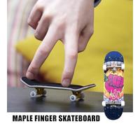 Générique Ahorn Finger Skateboard - Mini Fingerboard, Creative Hand Toy | Durable Maple Wood Deck 3.85x1.1 inch, Fun Stress Reliever, Desk Toy, Party Favor Birthday Gift Children Teens Boys