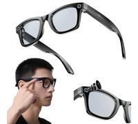 Générique AI Smart Glasses with Camera, 800W HD Cameras Glasses with Music & Call Features, Cameras Glass for Men, 144 Language & Accent, Anti-Blue Light & UV Protection (Blue LIght Protection)