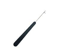 Générique Aiguille à Appâts Carpe Professionnelle pour Bouillette Montage Hameçon et Epissure en Acier Inoxydable Manche Antidérapant Adaptée à La Pêche, Noir, 14.5cm