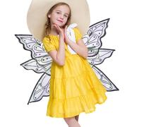 Générique Ailes de fée - 23,6 x 19,6 Pouces, Ailes étincelantes irisées, Sangles élastiques réglables | Cadre en Fil léger avec Un Tissu Transparent, jouez à s'habiller pour Les, Cosplay