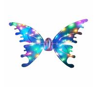 Générique Ailes de fée électriques avec lumières LED pour filles et femmes | avec ailes de papillon mobiles et musicales, costume de fée, cosplay, cadeau pour Halloween, anniversaire, carnaval