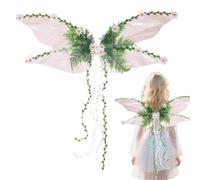 Générique Ailes De Papillon | Ailes Pour Jeu De Rôle Avec Fleurs Et Feuilles En Relief,Accessoires De Costume Féerique Pour Femmes Et Filles Halloween Cosplay Décoration