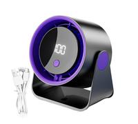 Générique Air Circulator Tџrbo Fan - 12.8x9x14cm Portable USB Small Table Fan With LED Digital Display | 100 Speed Quiet Air Circulator | 1200mAh Battery Mini Cooling Fans For Bedroom, Office