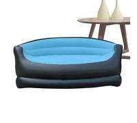 Générique Air Couch - Folding Inflatable Lounge Chair Double Blow Up Sofa for Adults, Flocked High Strength Vinyl Air Couch with Seating for Home Living Room Indoor Outdoor