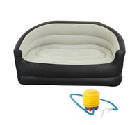Générique Air Couch - Folding Inflatable Lounge Chair Double Blow Up Sofa for Adults, Flocked High Strength Vinyl Air Couch with Seating for Home Living Room Indoor Outdoor