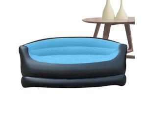 Générique Air Couch - Folding Inflatable Lounge Chair Double Blow Up Sofa for Adults, Flocked High Strength Vinyl Air Couch with Seating for Home Living Room Indoor Outdoor