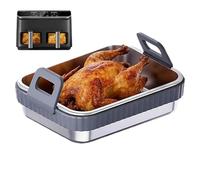 Générique Air Fryer Pan - Heatproof Crisp Plate, Perforated Sizzling Sheet, Kitchen Broiler Insert | Nonstick Culinary For Steaming Searing Toasting Reheating Dinner Lunch Breakfast Snack Appetizer