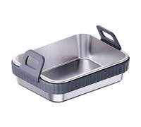 Générique Air Fryer Tray - Non-stick Stainless Steel Grill Rack,Stainless Steel Baking Pan - for Home Kitchen Commercial Restaurant Party Gathering Holiday Barbecue