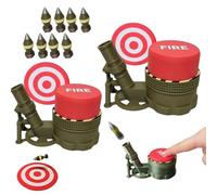 Générique Air Slam Mortar Launcher,Press Type Mortar Launcher Play Set with 4 Projectiles and 1 Targets,3D Printing Outdoor Jump Rocket Game Toy,Funny Gift Suitable for All Ages
