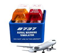 Générique Airplane Emergencys Alert Keychains With Bright Led Light | Pilot And Crew Alert Keychain,Miniature Aviation Cockpit Safety Button Gift For Aviation Fans