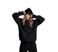 Générique Airplane Mode Travel Hoodie with Eye Mask,Hoodie with Eye Mask Built in,2025 New Comfort Airplane Mode Travel Hoodies (Black,Grand)