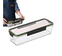 Générique Airtight Pasta Container - PET 28x8x11cm | Pasta Storage, Food Storage Box | Multi-Purpose Large Capacity Container For Spaghetti Eggs Noodles Whole Grains Kitchen Cabinet Pantry Use