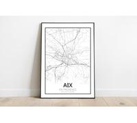 Générique Aix-en-Provence - Affiche - Poster - Impression (A4 : 210 x 297 mm)