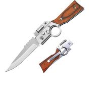 Générique AK47 Couteau pliant avec forme d'aile multifonctionnelle et lampe de poche, adapté au transport quotidien et au camping en plein air