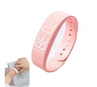 Générique Alarm Clock Watch, Alarm Bracelet Digital Silent Vibration Wake-Up Sport Wristband,for Heavy Sleepers, Snooze Free Smart Watch for Men and Women (Light Pink)