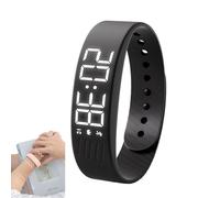 Générique Alarm Clock Watch, Alarm Bracelet Digital Silent Vibration Wake-Up Sport Wristband,for Heavy Sleepers, Snooze Free Smart Watch for Men and Women (Black)
