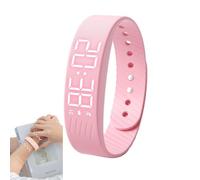 Générique Alarm Clock Watch, Alarm Bracelet Digital Silent Vibration Wake-Up Sport Wristband,for Heavy Sleepers, Snooze Free Smart Watch for Men and Women (Rose PinkPink)