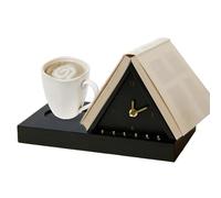 Générique Alarm Clock with Light,Ergonomic Bookmark Display | Triangle Book Holder with Cup Storage,for Men Women Friend Teacher Student Writer Lover Bedroom Workplace Counter Reading