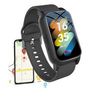Générique Alarme De Chute Montre Connectée Bracelet Connecté Montre Intelligente pour Personnes Âgées Détecteur de Chute GPS Positionnement Fitness Tracker SOS Button (Noir)