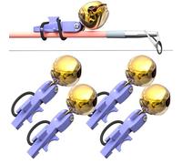 Générique Alarme de pêche | Cinq Pièces Clip on Sensible Et Fort - Clochettes avec Alarme Poisson et Alerte Morsure pour Cannes,pour Homme Pères Pêcheurs - en Extérieur, Lac et Mer, Nuit et