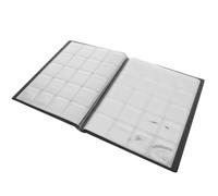 Générique Album de Collection 200 Emplacements Transparents Recto-Verso en Cuir PU Noir Pièces de Monnaie Pratique et Facile à Transporter pour Médaillons et Jetons