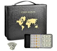 Générique Albums de pièces de Monnaie pour collectionneurs,Album Porte-Collection de pièces de Monnaie - Livre de Collection de devises, Cadeau du Nouvel an, Album Porte-Monnaie Transparent, Portable