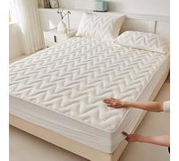 Générique Alèse Imperméable pour Matelas avec Poche Profonde De 28 Cm, Drap-Housse Respirant Et Confortable avec Bande Élastique À 360°, Lavable en Machine,Blanc,200x220cm(79x87inch)