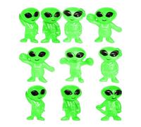 Générique Alien Miniatures - Collectible Display Ornament Set, Glow in The Dark Alien Figures with Detailed Craft Design for Shelf and Home Decoration, Unique Space Themed Figurine Collection