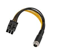 Générique Alimentation Flexible DC5525 à 6 Broches 6 + 2, 6PIN 30cm | Connecteurs moulés avec gaines en PVC durables pour une alimentation stable de la carte graphique et des