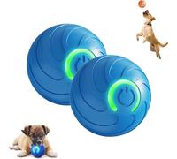Générique Alizure Dog Ball, Smart Jumping Ball Dog Toy, Interactive Automatic Rolling with Lights, Dogballs That Moves on Its Own, Dogballs That Moves on Its Own (Blue 2 pcs)