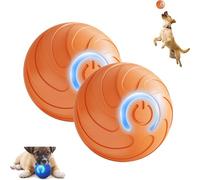 Générique Alizure Dog Ball, Smart Jumping Ball Dog Toy, Interactive Automatic Rolling with Lights, Dogballs That Moves on Its Own, Dogballs That Moves on Its Own (Orange 2 pcs)