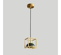 Générique All Copper Light Luxury MI-NI Single Head Lustre LED Art Moderne Verre Suspendu Lumière Longue Ligne Porche Bar Décoration Plafond Pendentif Lampe Éclairage Intérieur, plafonnier