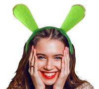 Générique All-Day Wear Headwear Comfortable Green Hair Accessory For Face Washing Ladies Shower Festive Stage Men Adults | Cosplay Headband | Halloween Headband With Ears,