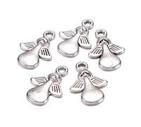 Générique Alliage d'argent Pendentif ange Pendentif Collier Bijoux Pour Femmes Filles Cadeau 50 Pcs Exécution Exquise