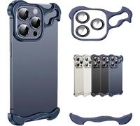 Générique Alloy Armor for Iphone Case, Alloyarmor Premium Case, Minimalist Protective Shock Absorption Aerospace Grade Aluminum Shells, Elastomer Inlays Easy Fit (14,Blue)