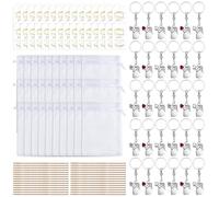 Générique Alloy Keychain Pendant, Angel Heart Collectible Luck Ornament, Zinc Alloy Keychain Set with Organza Bag and Card, Decorative Backpack or Tote Accessory for Travel, School