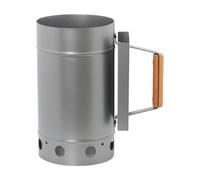 Générique Allume-cheminée pour Barbecue de Bois et Manche en Bois pour Griller, Argent