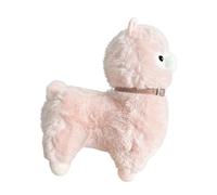 Générique Alpaga Peluche Animal Jouet Poupée Bourrée Ornement Doux avec Grelot Intégré Convient Aux Enfants Adultes Chambre Décoration Cadeau, Rose