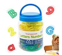 Générique Alphabet de tri de Lettres majuscules et Chiffres en boîte | Blocs alphabet transparents pour garçons filles nes logique concentration patience école maison