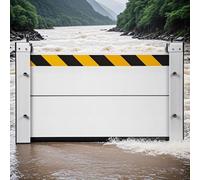 Générique Aluminium Barrière Anti-inondation Réutilisable Batardeau Anti inondation Barrière de Protection Contre Les Inondations en Alliage D'aluminium Déflecteur Protection Contre,100 * 60cm