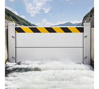 Générique Aluminium Barrière Anti-inondation Réutilisable Batardeau Anti Inondation Barrières Anti-inondation pour Les Entrées de Portails de Garages et de Passages Souterrains,Argent,60x80cm
