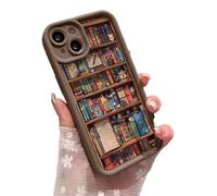 Générique Alyova Bookshelf Phone Case, Anti-Slip Shockproof and Drop-Resistant TPU Protective Cover, Personalized Book Creative Design (for 11pro,Brown)