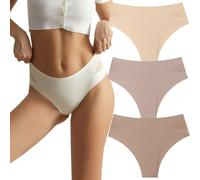 Générique AmbarWear Invisible Breathable Cameltoe Thong, Breathable Sweat Proof Seamless No Show Panty Underwear (FR/ES, Alpha/Lettres, L, Taille Normale, Taille Normale, 3PCS-C)