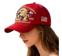 Générique American Heritage Baseball Cap, Outdoor Sports Sun Hat, 250 Years Celebration Headpiece, Lightweight Adjustable Fishing Hiking Camping Travel Cap for Men Women Veterans Family Events