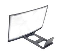 Générique Amplificateur D'écran de Téléphone Portable 3D Incurvé 12 Pouces en Acrylique Abs Support Antidérapant pour Visionnage Vidéo à Domicile