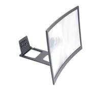 Générique Amplificateur d'Écran Incurvé 12 Pouces Noir Loupe 3D Support Antidérapant pour Téléphone Portable Loupe d'Écran Mains Dégagées pour Vision Confortable Fatigue Visuelle