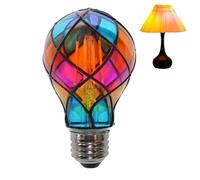 Générique Ampoule En Verre Coloré Avec Douille E26-10,9 X 5,6 Cm LED | Ampoule LED Colorée E26 4W 120V - Ampouĺe Peinte À La Main - Pour La Décoration De La Maison, Chambre, Jardin, Balcon, Fêtes