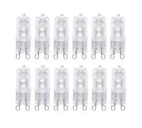 Générique Ampoule Halogène G9 25W, Pack de 12 Ampoules Capsule Claires, Blanc Chaud 2700K, 360 Lumens, 230V, Jusqu'à 3000 Heures