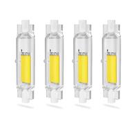 Générique Ampoule LED R7s 118mm 30W, 3000LM, 30W Equivalent à 300W Halogène, R7S LED 78mm Dimmable, Éclairage à Faisceau 360°, sans scintillement, AC 220-240 V,Warm light,4PCS 78mm 20W